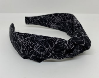 Orange and Black Cobweb Halloween Headbands Spiderwebs Fall Hair Accessories