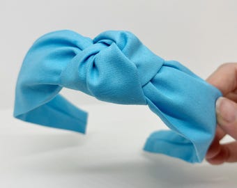 Cotton Candy Blau Knoten Stirnband Haar Accessoire für Erwachsene und Kinder