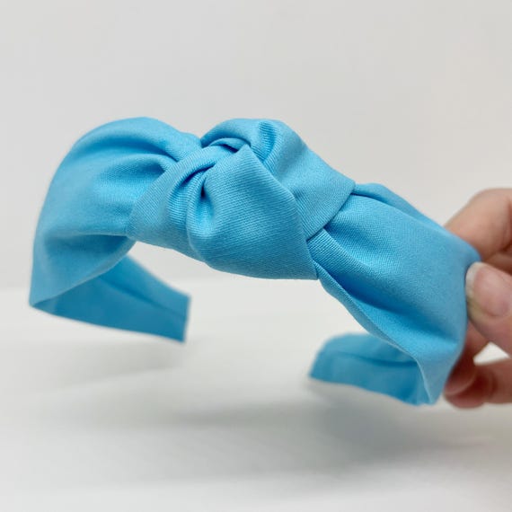 Cotton Candy Blue Headband Cotton Candy Blue Knot Headband Hair Accessory for Adults  main image 3