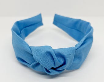 Sky Blue Knoten Stirnband Haar Accessoire für Erwachsene und Kinder