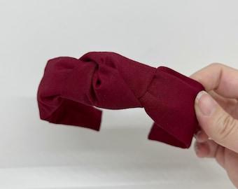 Burgunder Knoten Stirnband Rotwein Farbe Stirnband Maroon Haar Accessoire für Erwachsene und Kinder
