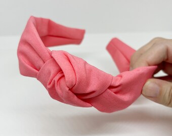 Coral Pink Knoten Stirnband Haar Accessoire für Erwachsene und Kinder