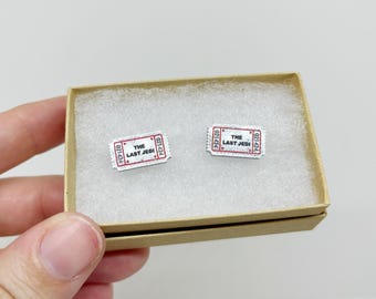 Die letzten Jedi Movie Ticket Ohrringe Edelstahl hypoallergen Ohrstecker Ticket Stub Schmuck