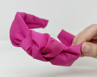 Rosa Knoten Stirnband Haar Accessoire für Erwachsene und Kinder