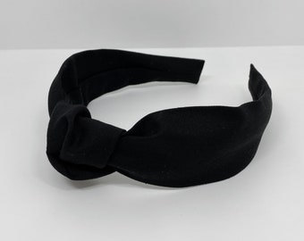 Black Knot Headband Top Knot Hair Accessory for Adults and Children