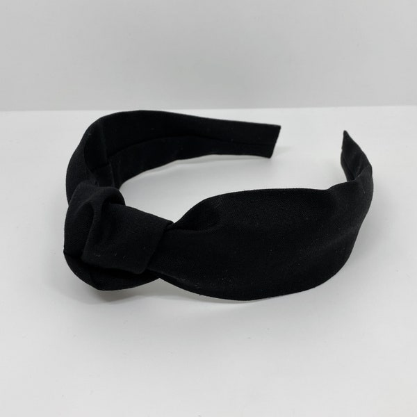 Black Knot Headband Etsy