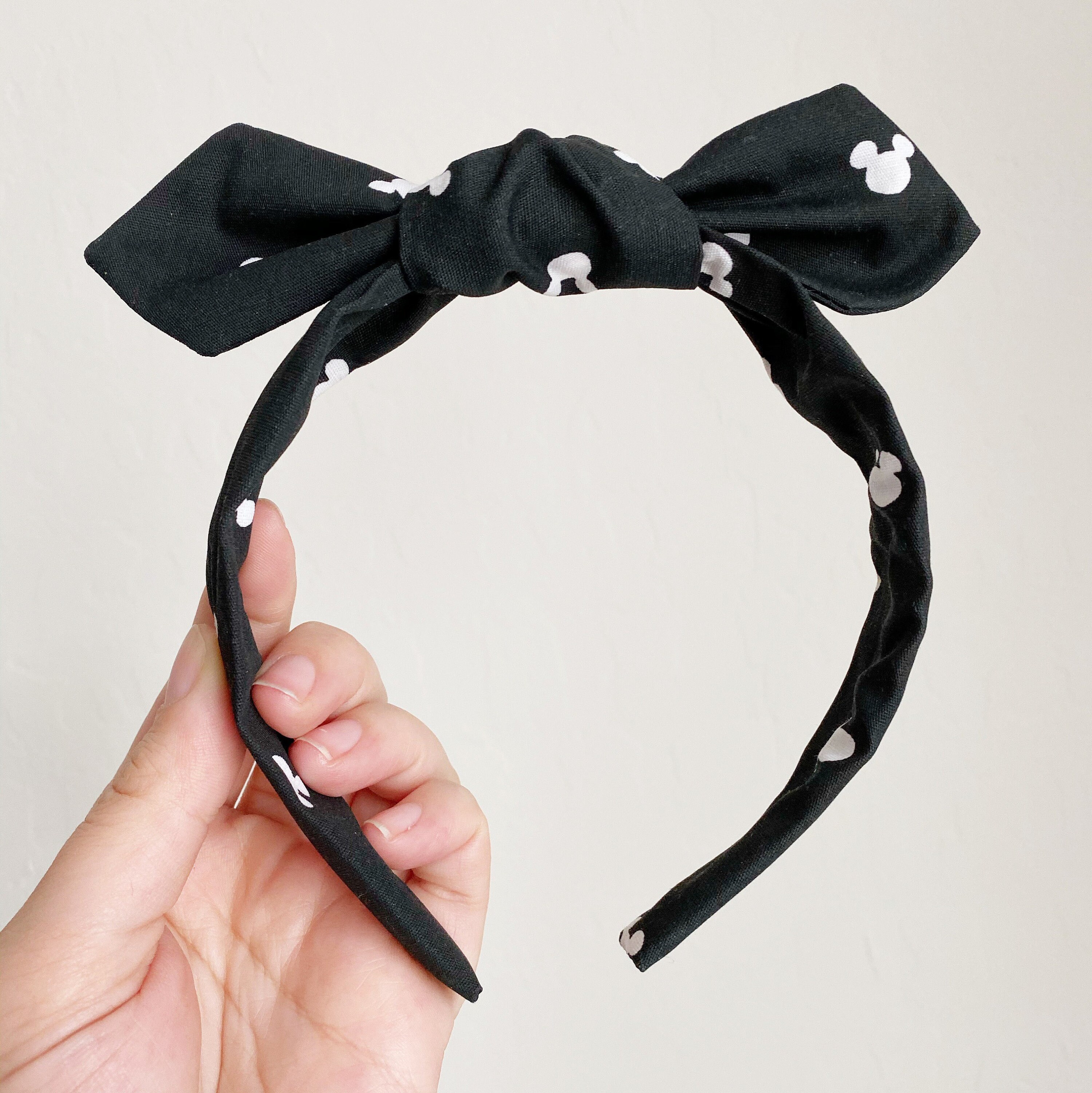 Disney Mickey Mouse Black Bow Headband for Women Children | Etsy