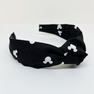 Disney Mickey Mouse Black Knot Headband for Women, Children