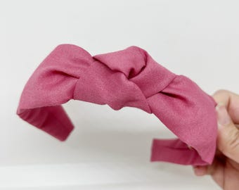 Dusty Rose Pink Knoten Stirnband Haar Accessoire für Erwachsene und Kinder