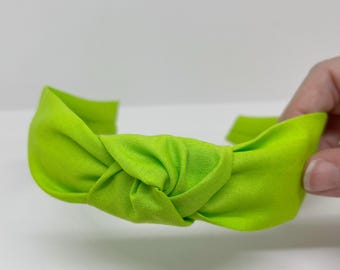 Lindgrün Knoten Stirnband Chartreuse grün hellgrün Stirnband Haar Accessoire für Erwachsene und Kinder