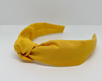 Goldenes gelbes Stirnband-Mittelknoten-Stirnbandzubehör für Erwachsene und Kinder