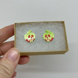 Poison Apple Earrings Hypoallergenic Stainless Steel Stud Earrings Disneybound Disneyworld