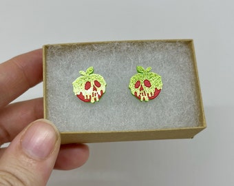 Poison Apple Earrings Hypoallergenic Stainless Steel Stud Earrings Disneybound Disneyworld