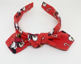 Disney Christmas Minnie Mouse Bow Headband Hair Accessory for Women, Children