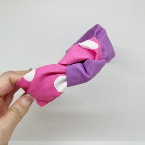 Pink and Purple Knot Headband Hair Accessory for Adults and Children Daisy Duck Disneybound