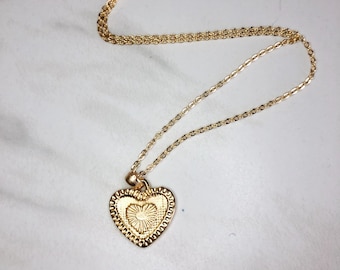 Sweetheart Club - Modern Statement 24K Gold Plated Heart Necklace