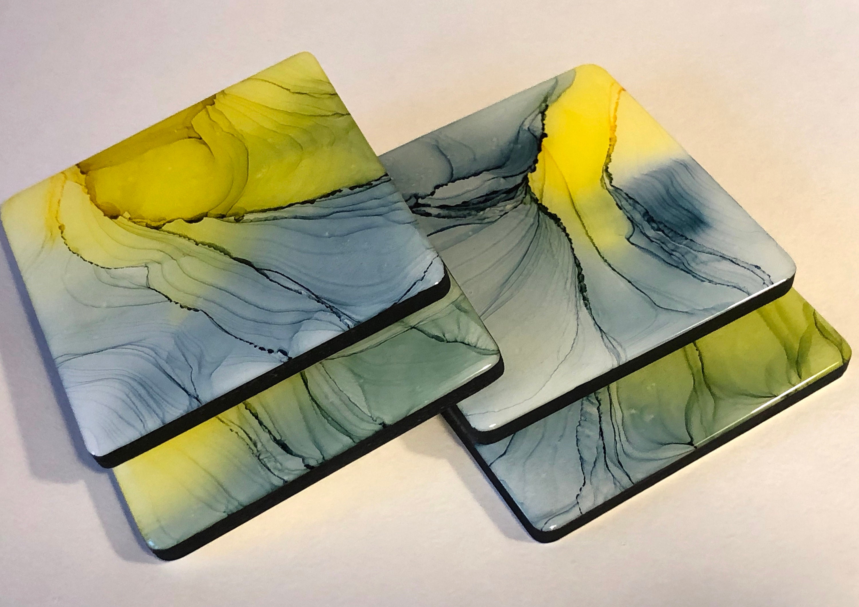 Coasters set resin Aesthetic room decor Resin wood Etsy