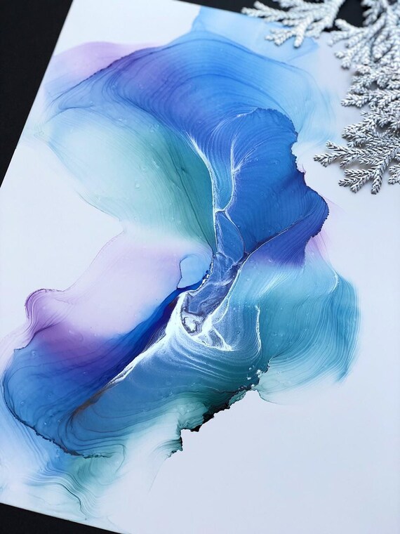 Aesthetic Room Decor Original Abstract Painting Alcohol | Etsy