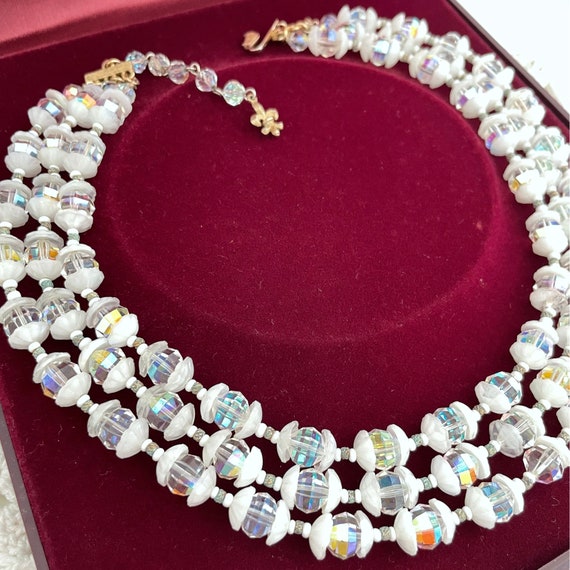 Vintage Signed Vendome High End Glass Necklace, A… - image 3