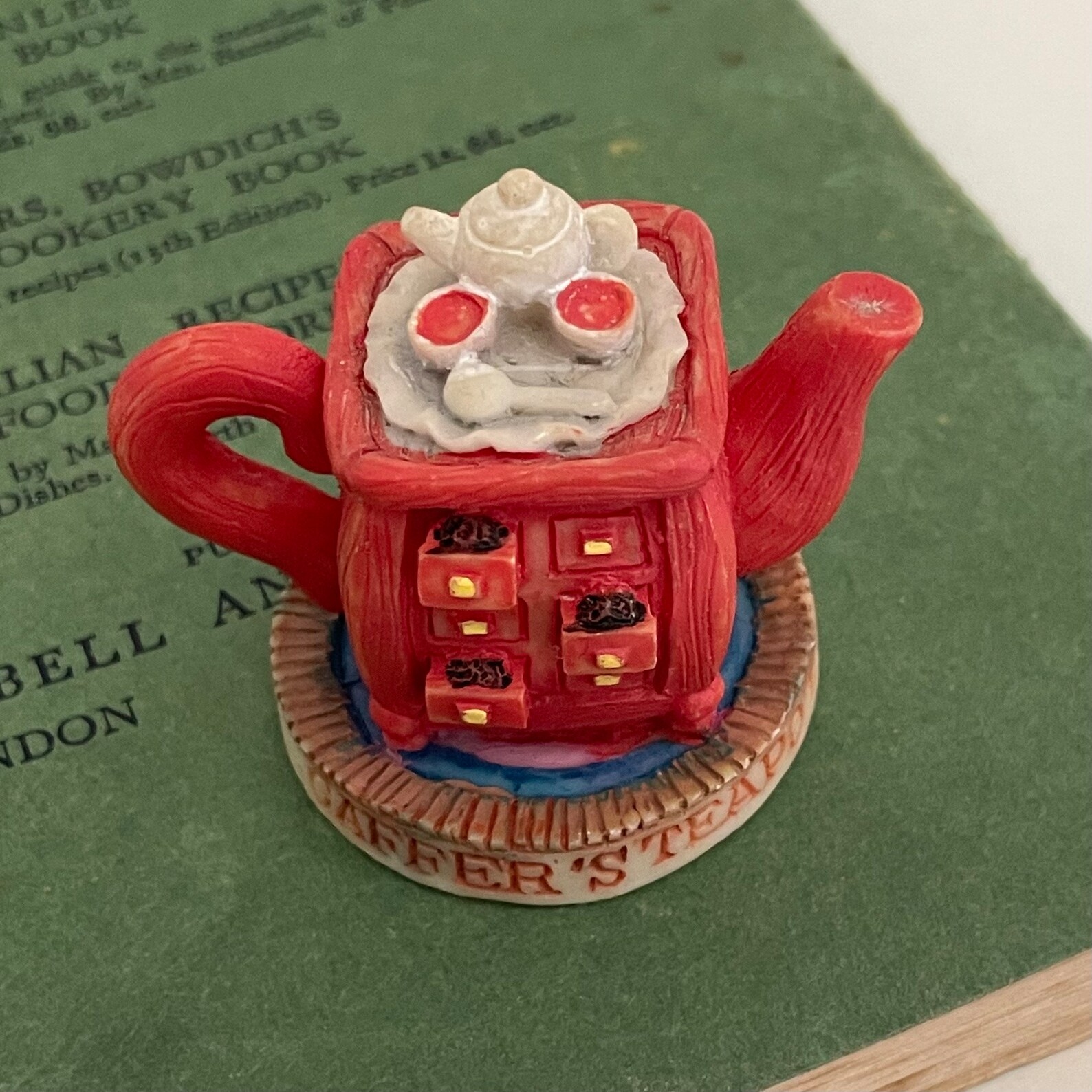 Tetley Tea Collectible Resin Ornament From 1990s Red Teapot Etsy
