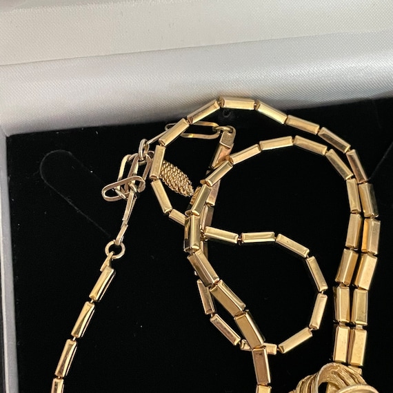 Vintage Gold Tone Lariat Necklace Pennino Coro St… - image 6
