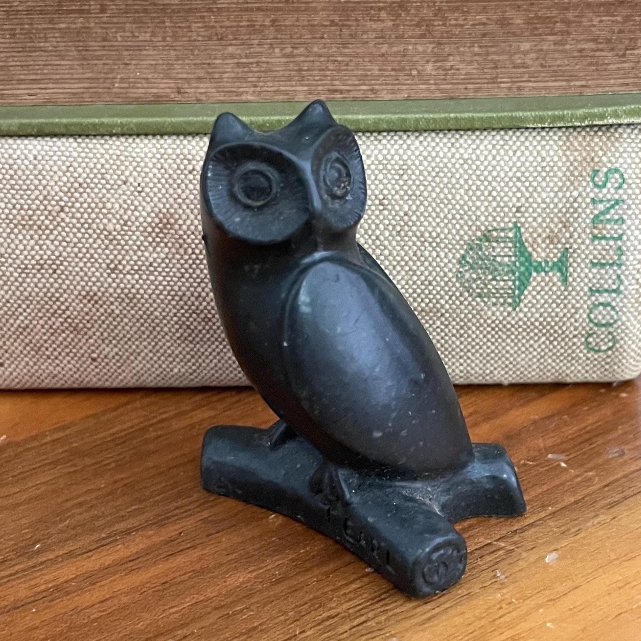 Vintage Zenstone Owl Sculpture by T Earl, Devon Made Gift