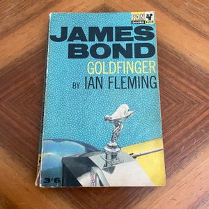 Vintage James Bond Goldfinger Paperback Book by Ian Fleming, 1960s Pan Books
