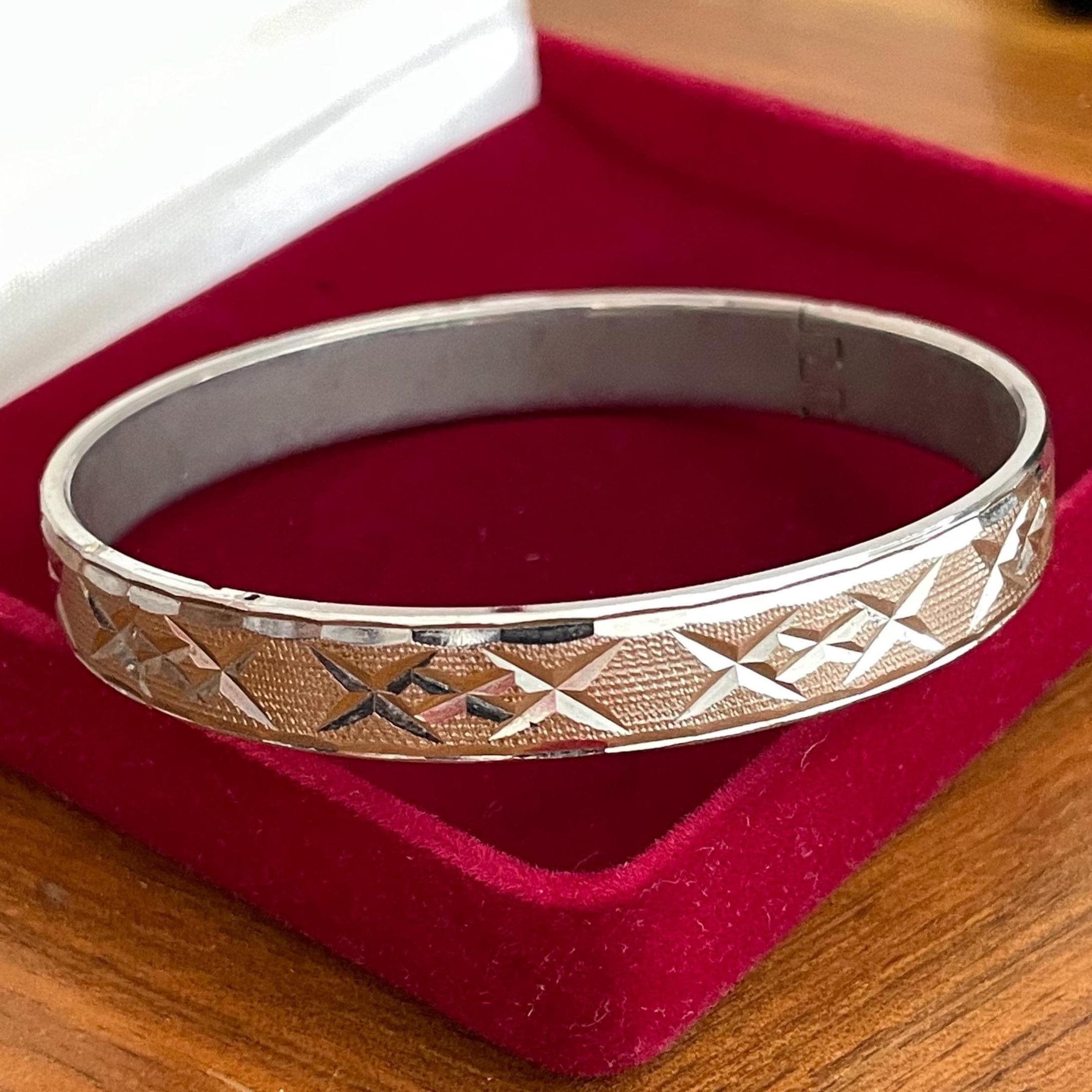 ゆうEXTRA VAGANZA ➖70's Vintage Bangle Vintage Sterling SILVER BANGLE Bracelet - C 1979 - 24.5g - Etsy