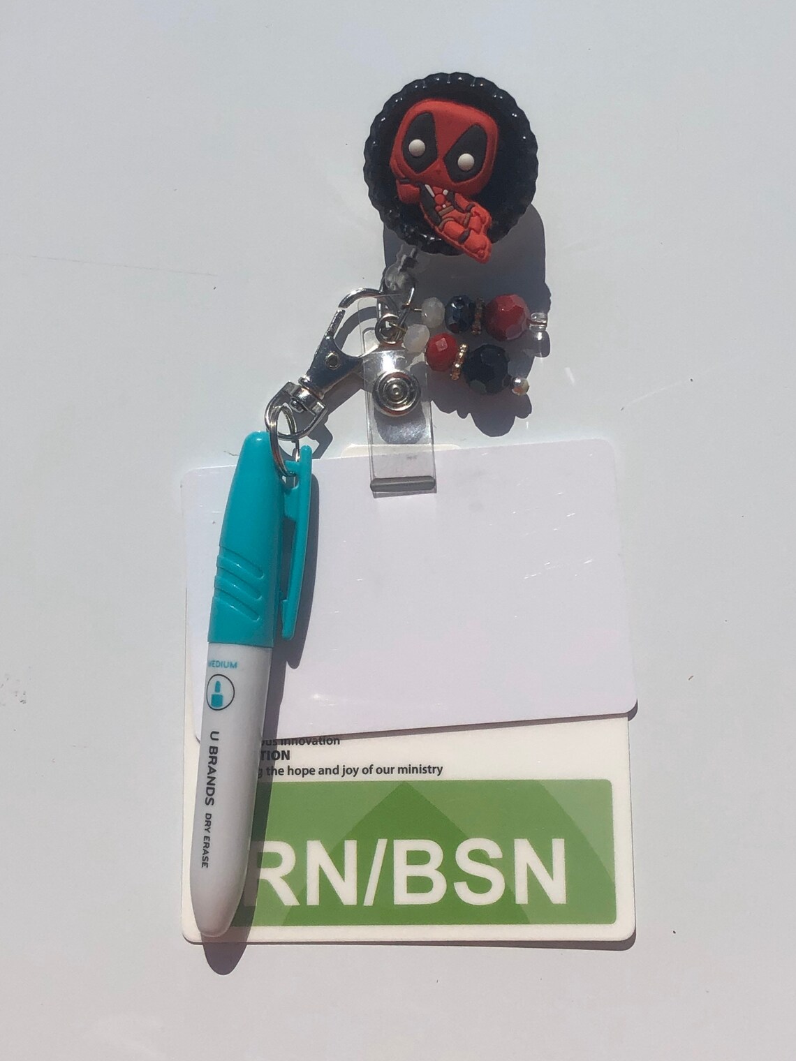 Badge Reel Accessory Mini Dry Erase Marker Etsy