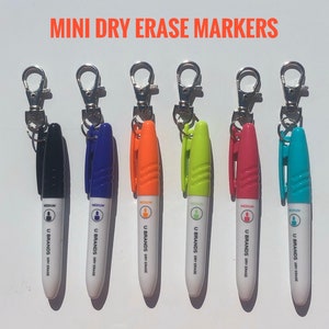 Badge reel accessory, mini dry erase marker