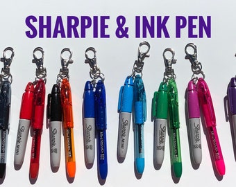 Badge reel accessory, mini Sharpie & mini ink pen