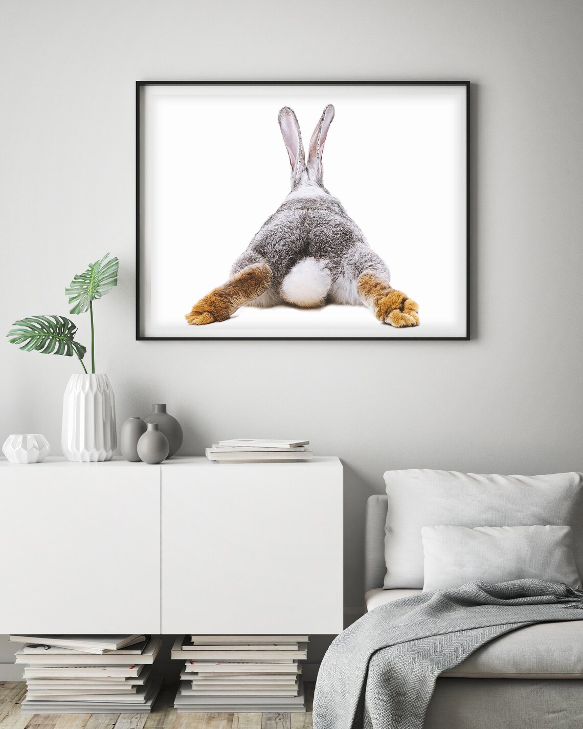 Bunny Rabbit Print Bunny Rabbit Wall Art Bunny Butt Print Etsy