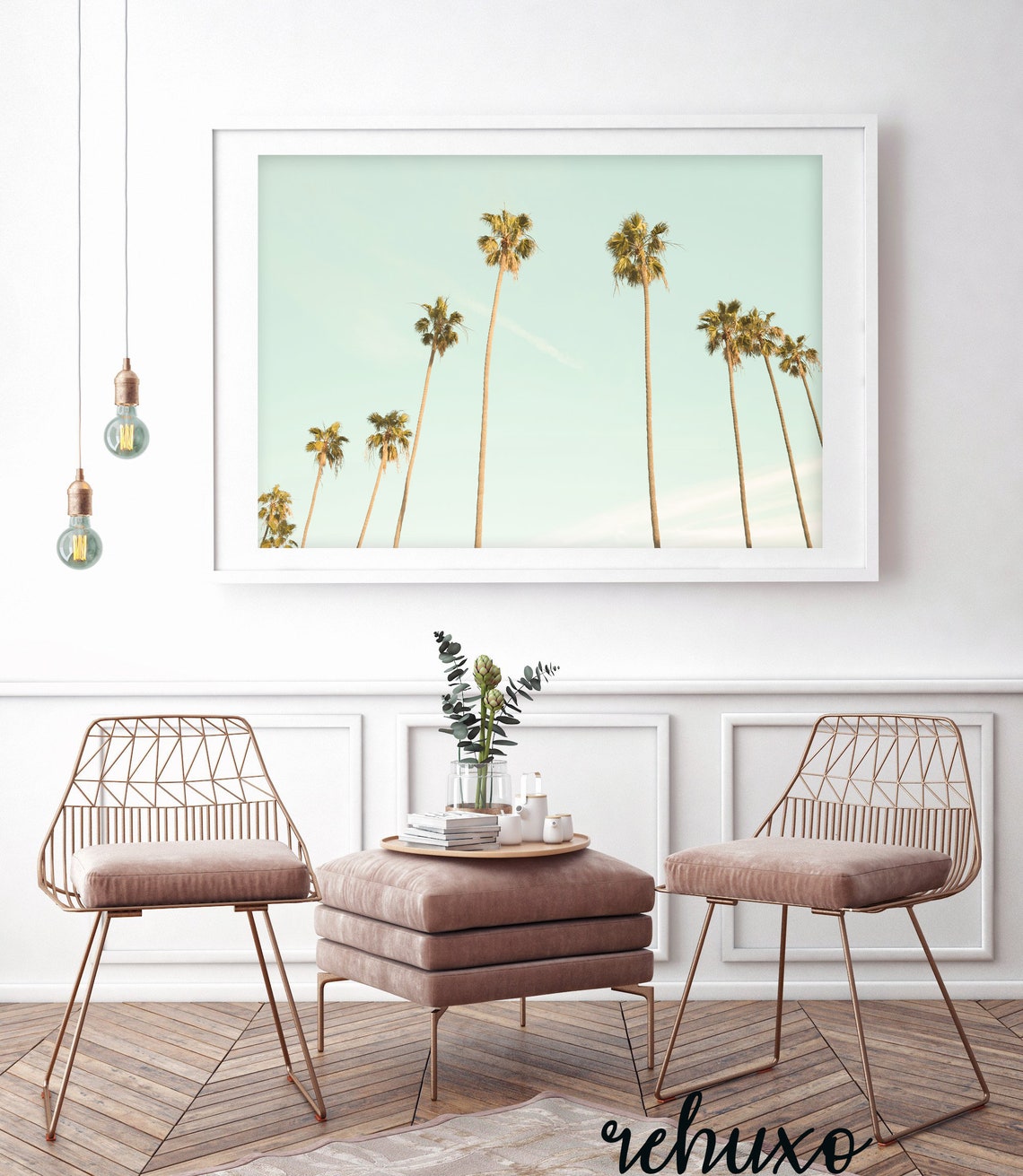 Palm Wall Art Coastal Tree Modern Print Summer Beach Etsy