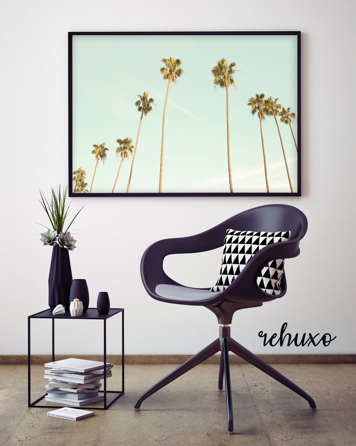 Palm Wall Art Coastal Tree Modern Print Summer Beach Etsy