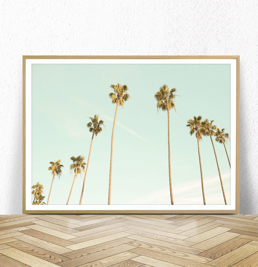 Palm Wall Art Coastal Tree Modern Print Summer Beach Etsy