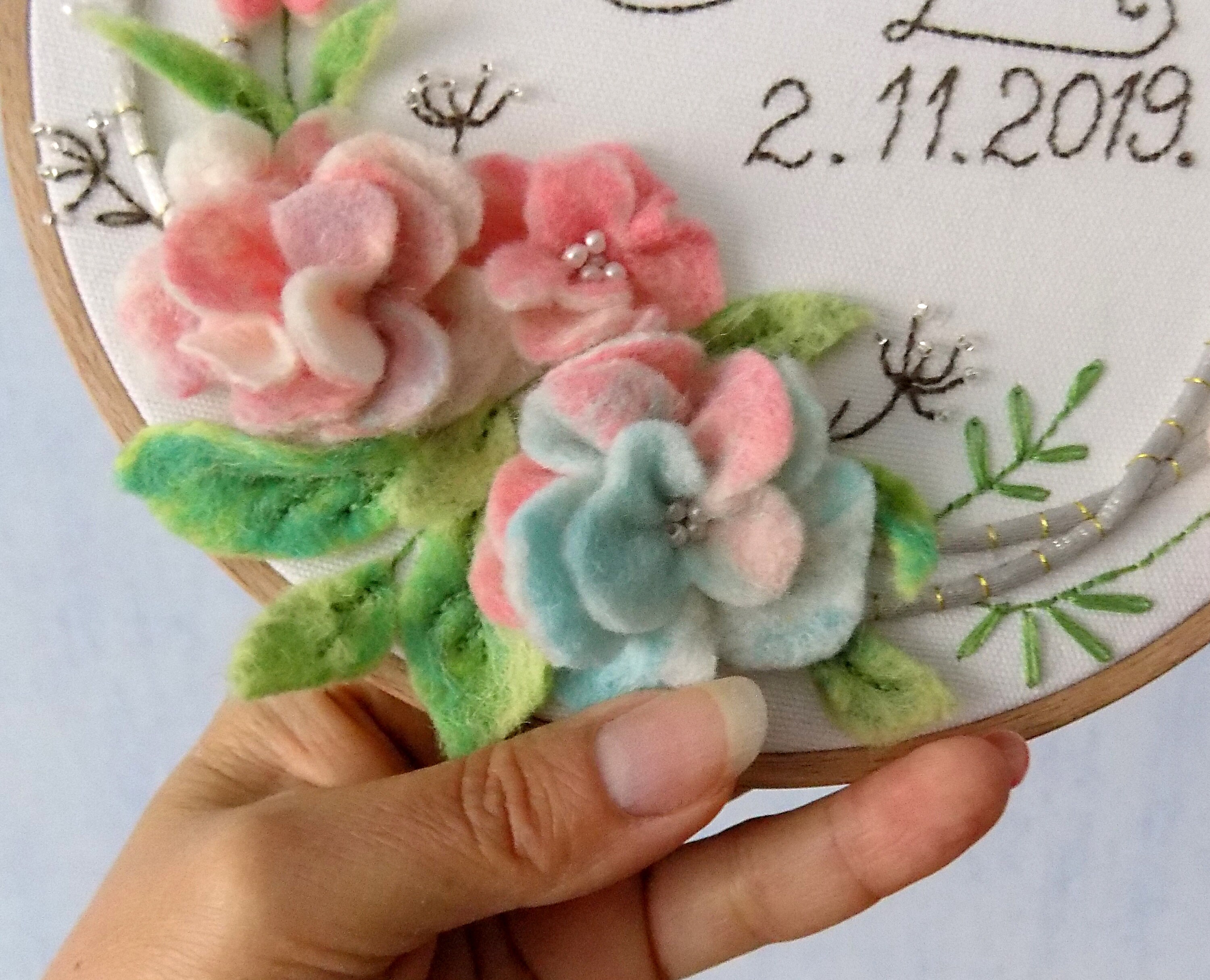 Wedding Embroidery Hoop Art Personalized Wedding Gift for Etsy