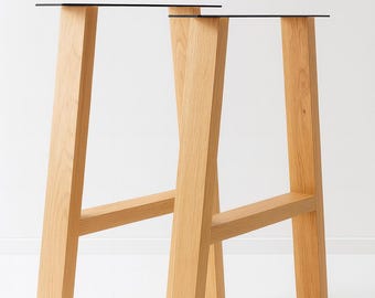 手作りのX字型オーク無垢材テーブル脚 - 素朴なモダンデザイン - Etsy 日本