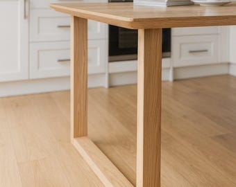 Pieds de table carrés en chêne, pieds en bois de chêne - Pieds de table robustes en chêne