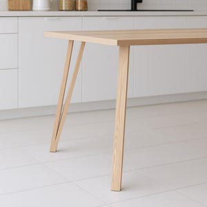 4 x Eichenholzbeine – robuste Tischbeine aus massivem Eichenholz, konische Eichenbeine