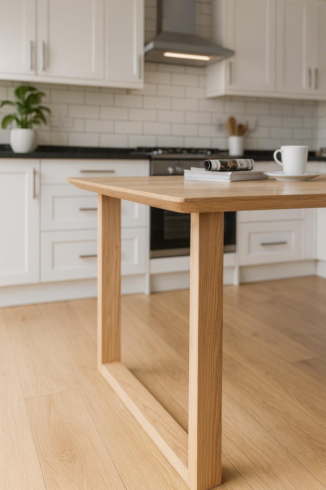 Square Frame Oak Legs, Wood Oak Legs - Heavy Duty Table Legs