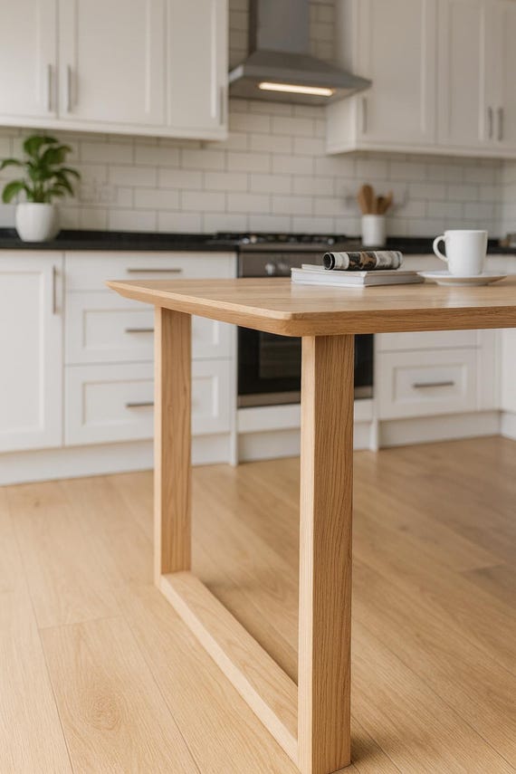 Square Frame Oak Legs, Wood Oak Legs - Heavy Duty Table Legs