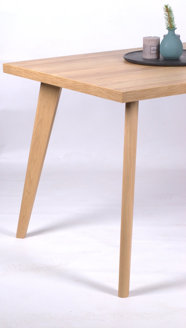 4 x Tapered Oak Legs 71cm Table and Bench Wood Legs imagem 6