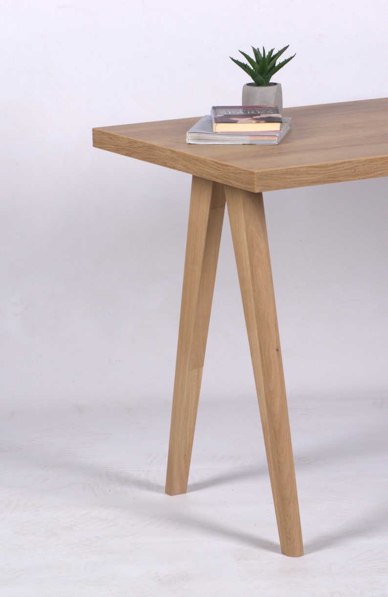 4 x Tapered Oak Legs 71cm Table and Bench Wood Legs imagem 7