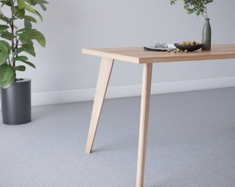 4 x Pieds coniques en chêne 71 cm - Pieds en bois pour table et banc