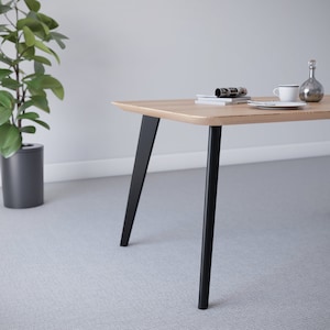 4 x Tapered Oak Legs 71 cm Black