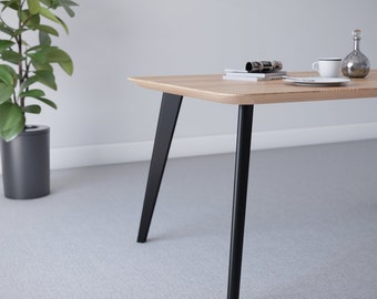 4 x Tapered Oak Legs 71 cm Black