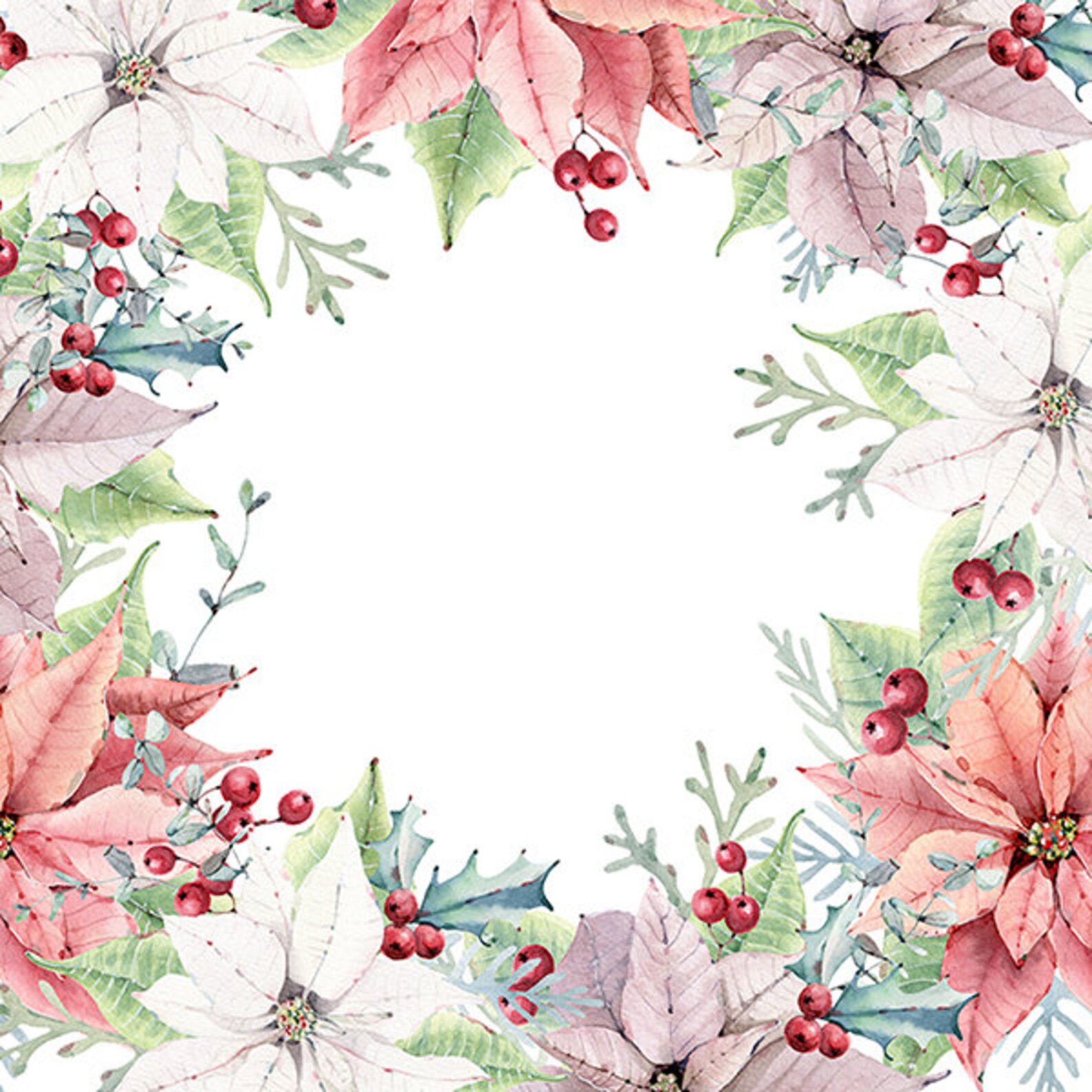 Christmas card. Christmas frame. Сhristmas heart. Xmas. Etsy