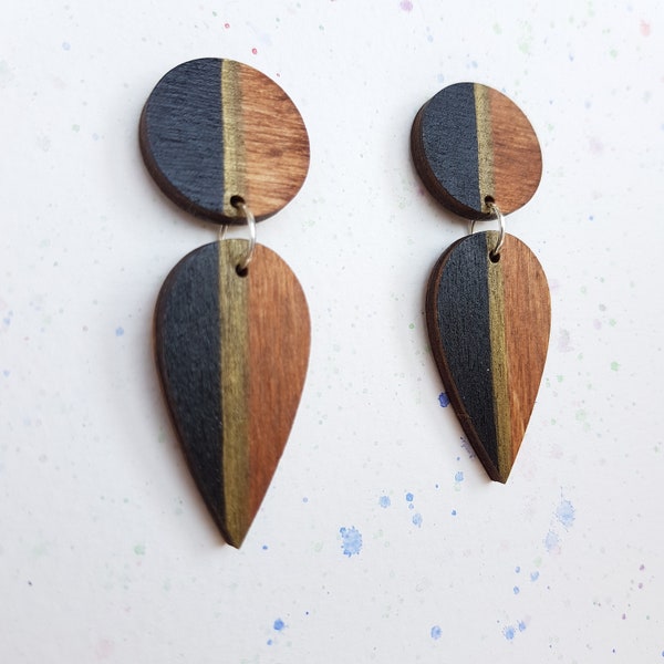 Wood Earrings Etsy UK