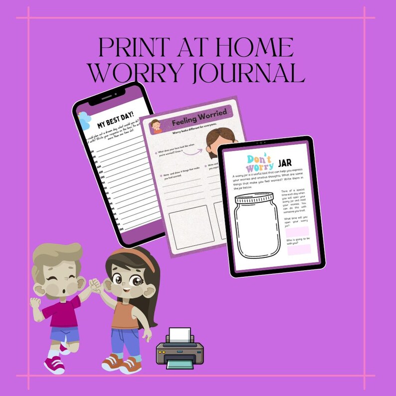 Worry Journal.pdf Kids Worry Journal Printable: Anxiety & Feelings Support (digital ...