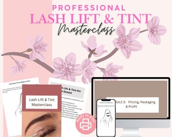 Masterclass de lifting y tinte de pestañas / Curso de belleza digital para principiantes y profesionales